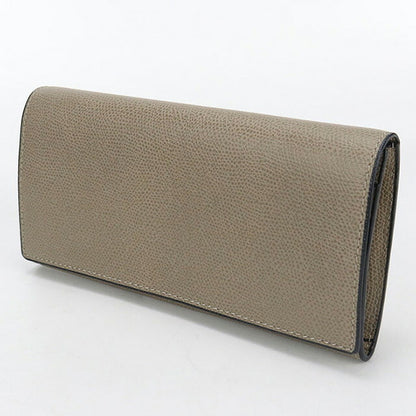 中古 ヴァレクストラ 長財布二折 レディース ブランド VALEXTRA パース スナップ ボタン ベージュ 財布 USDVX106876011