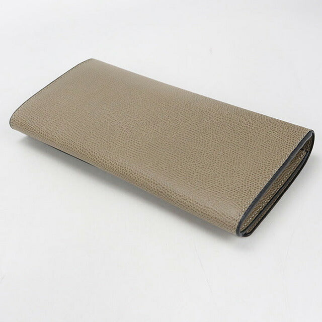 中古 ヴァレクストラ 長財布二折 レディース ブランド VALEXTRA パース スナップ ボタン ベージュ 財布 USDVX106876011