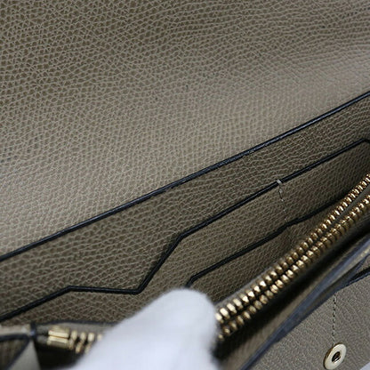 中古 ヴァレクストラ 長財布二折 レディース ブランド VALEXTRA パース スナップ ボタン ベージュ 財布 USDVX106876011