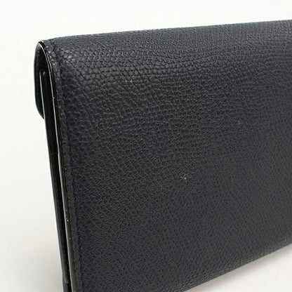 中古 ヴァレクストラ 三つ折り財布 三折財布 コンパクト ユニセックス ブランド VALEXTRA イジィデ  ネイビー USDVX118573011
