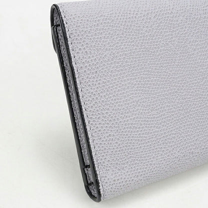 二手 Valextra 三折钱包 三折钱包 紧凑型女士品牌 VALEXTRA Iside 钱包 灰色 USDVX120776011