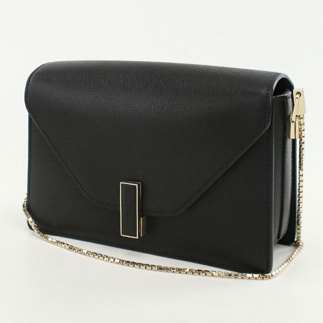 中古 ヴァレクストラ ショルダーバッグ レディース ブランド VALEXTRA イジィデ チェーン レザー ブラック バッグ USDVX92734011