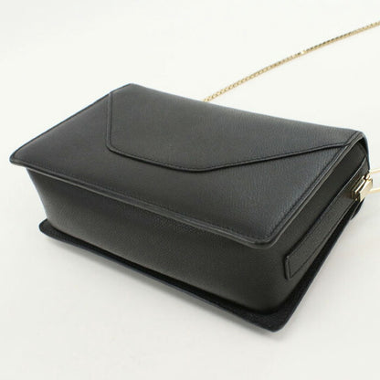 中古 ヴァレクストラ ショルダーバッグ レディース ブランド VALEXTRA イジィデ チェーン レザー ブラック バッグ USDVX92734011