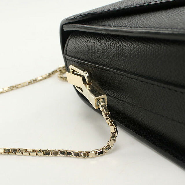 中古 ヴァレクストラ ショルダーバッグ レディース ブランド VALEXTRA イジィデ チェーン レザー ブラック バッグ USDVX92734011