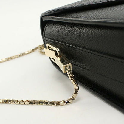 中古 ヴァレクストラ ショルダーバッグ レディース ブランド VALEXTRA イジィデ チェーン レザー ブラック バッグ USDVX92734011