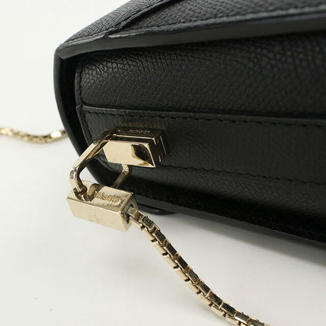 中古 ヴァレクストラ ショルダーバッグ レディース ブランド VALEXTRA イジィデ チェーン レザー ブラック バッグ USDVX92734011