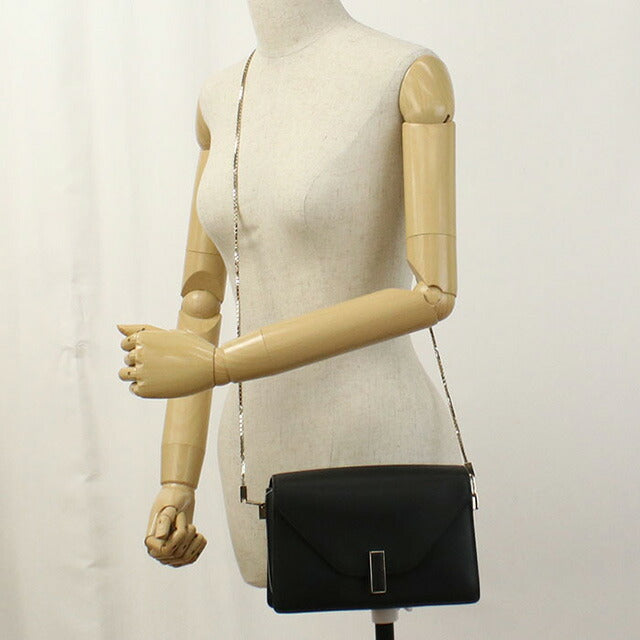 中古 ヴァレクストラ ショルダーバッグ レディース ブランド VALEXTRA イジィデ チェーン レザー ブラック バッグ USDVX92734011