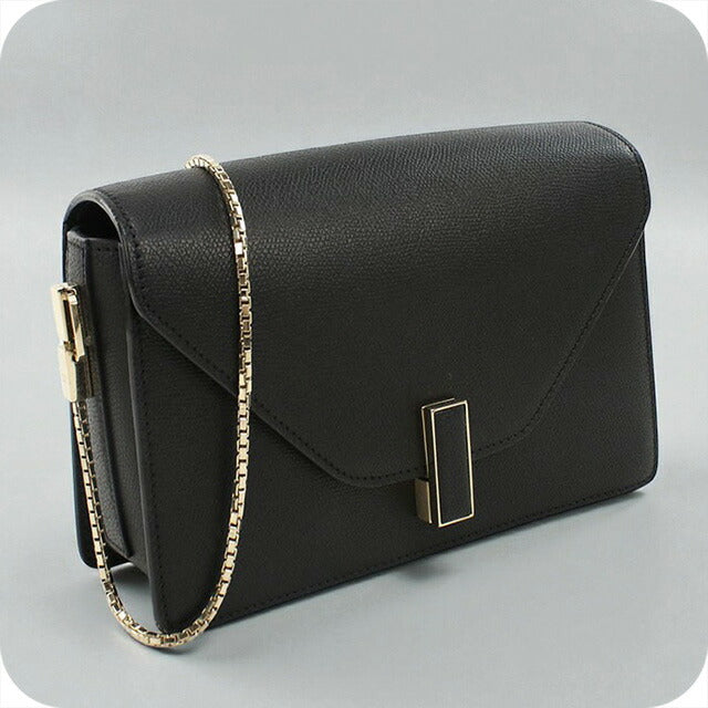 中古 ヴァレクストラ ショルダーバッグ レディース ブランド VALEXTRA イジィデ チェーン レザー ブラック バッグ USDVX92734011