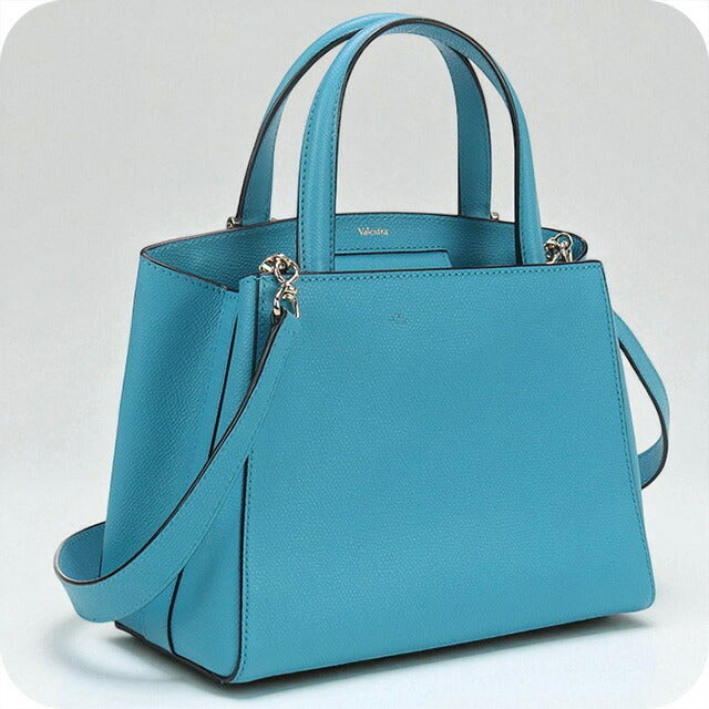 中古 ヴァレクストラ ハンドバッグ レディース ブランド VALEXTRA スモール トリエンナーレ 2WAY WBTR0095028LOC99 ブルー バッグ USDVX98823011