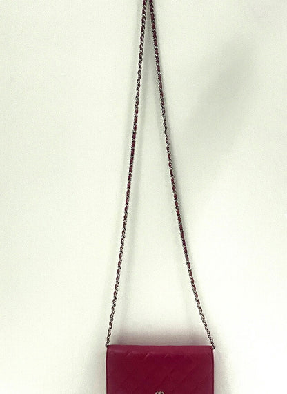 【中古】 シャネル ショルダーバッグ レディース ブランド CHANEL ラムチェーンウォレット PNK B A33814 ピンク 斜めがけ 高級 おしゃれ プレゼント 女性 実用的 かわいい