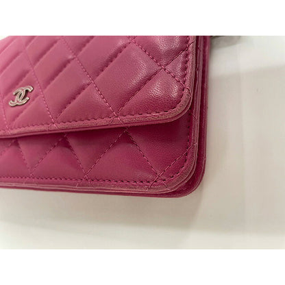 【中古】 シャネル ショルダーバッグ レディース ブランド CHANEL ラムチェーンウォレット PNK B A33814 ピンク 斜めがけ 高級 おしゃれ プレゼント 女性 実用的 かわいい