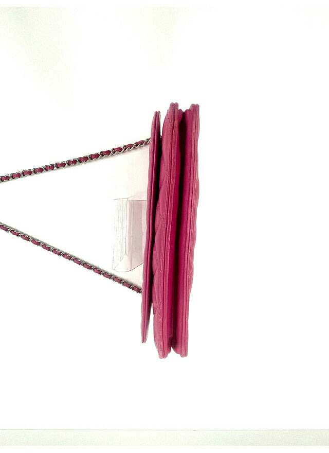 【中古】 シャネル ショルダーバッグ レディース ブランド CHANEL ラムチェーンウォレット PNK B A33814 ピンク 斜めがけ 高級 おしゃれ プレゼント 女性 実用的 かわいい