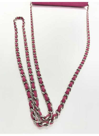 【中古】 シャネル ショルダーバッグ レディース ブランド CHANEL ラムチェーンウォレット PNK B A33814 ピンク 斜めがけ 高級 おしゃれ プレゼント 女性 実用的 かわいい