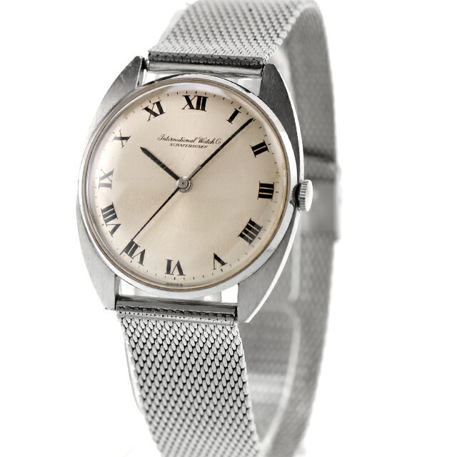 中古 OH済 IWC IWC オールドインター ローマ Cライン Cal.403 風防擦り傷 Cal.403 アナログ 腕時計 ブランド メンズ シルバー UW-BTY-B0010