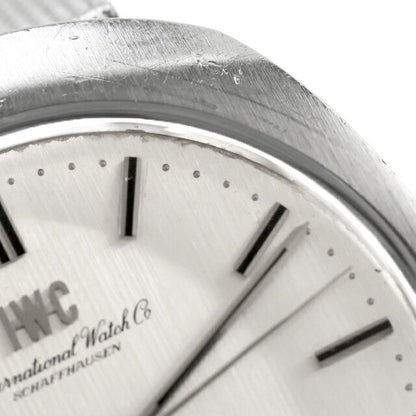 中古 OH・ガラス交換済 IWC IWC オールドインター オーバル R815 Cal.854 リネンダイヤル 魚リューズ R815 Cal.854 腕時計 ブランド メンズ UW-BTY-B0011