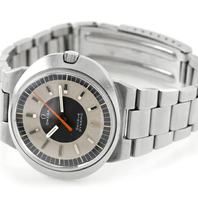 中古 OH済 オメガ OMEGA ジュネーブ ダイナミック Geneve Dynamic レトロフューチャー 135.033 アナログ 腕時計 ブランド メンズ グレー UW-BTY-B0014