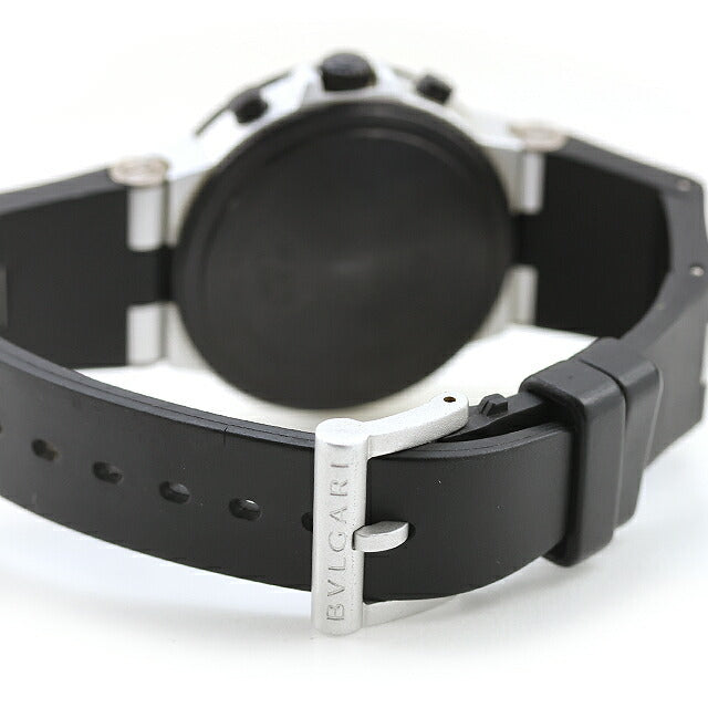中古 美品 クロノ訳アリ ブルガリ BVLGARI アルミニウム クロノグラフ