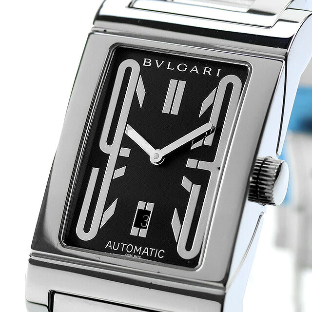 中古 外装仕上げ済 ブルガリ BVLGARI レッタンゴロ オートマティック アラビアインデックス レクタンギュラー RT45S アナログ 腕時計 メンズ UW-BV-OT-00003
