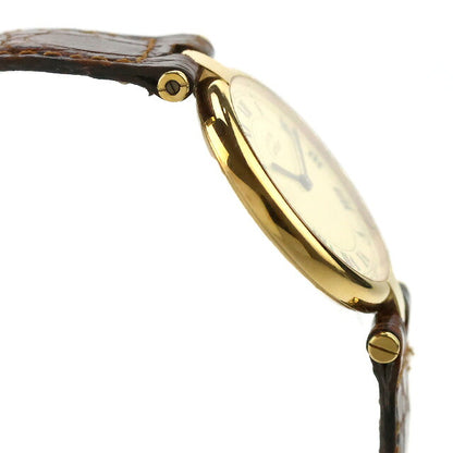 Used Cartier Must Vendome LM Vermeil Silver 925 Solid Silver 590003 Analog Watch Brand Unisex UW-CA-OT-00003