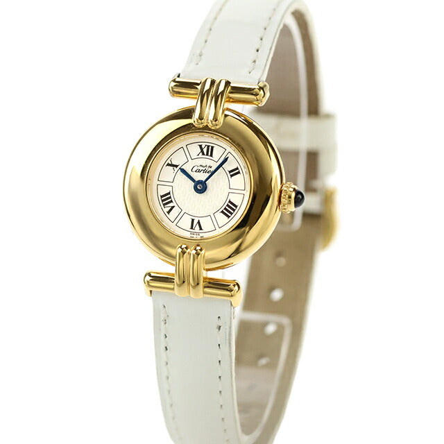 中古 美品 カルティエ Cartier マストコリゼ ヴェルメイユSM シルバー925 ビンテージ ブランド純正ベルト W1009954 腕時計 レディース UW-CA-OT-00004