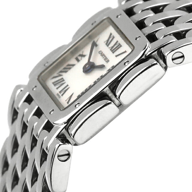 中古 カルティエ Cartier パンテール リュバン マザーオブパール ピンクシェル文字盤 バングルウォッチ W61001T9 アナログ 腕時計 レディース UW-CA-PT-00001