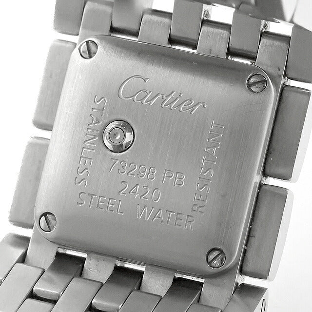 中古 カルティエ Cartier パンテール リュバン マザーオブパール ピンクシェル文字盤 バングルウォッチ W61001T9 アナログ 腕時計 レディース UW-CA-PT-00001