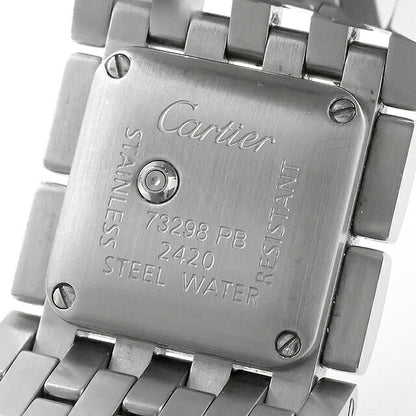 中古 カルティエ Cartier パンテール リュバン マザーオブパール ピンクシェル文字盤 バングルウォッチ W61001T9 アナログ 腕時計 レディース UW-CA-PT-00001