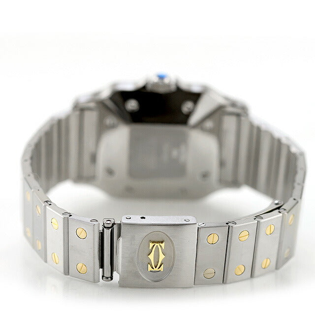 中古 OH済 カルティエ Cartier サントス・ガルベ K18コンビ ボーイズ ユニセックス 1172961 アナログ 腕時計 ブランド レディース ホワイト UW-CA-ST-00001