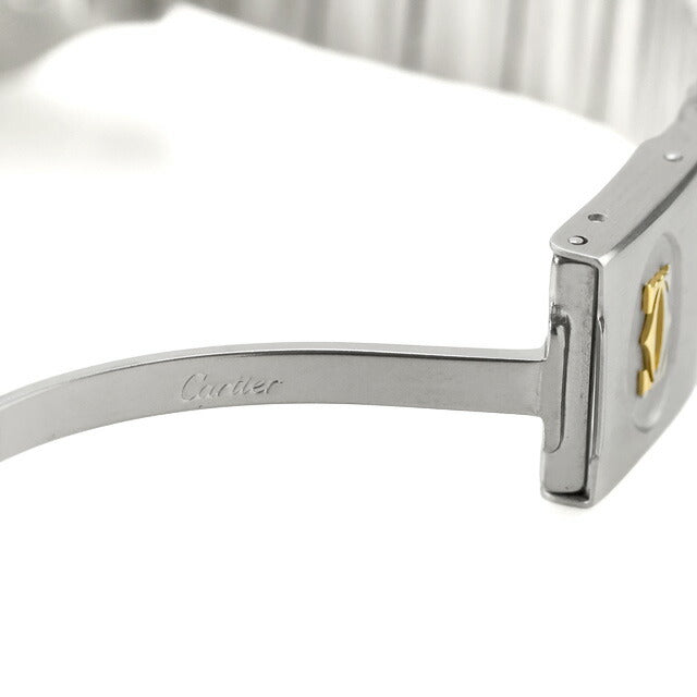 中古 OH済 カルティエ Cartier サントス・ガルベ K18コンビ ボーイズ ユニセックス 1172961 アナログ 腕時計 ブランド レディース ホワイト UW-CA-ST-00001