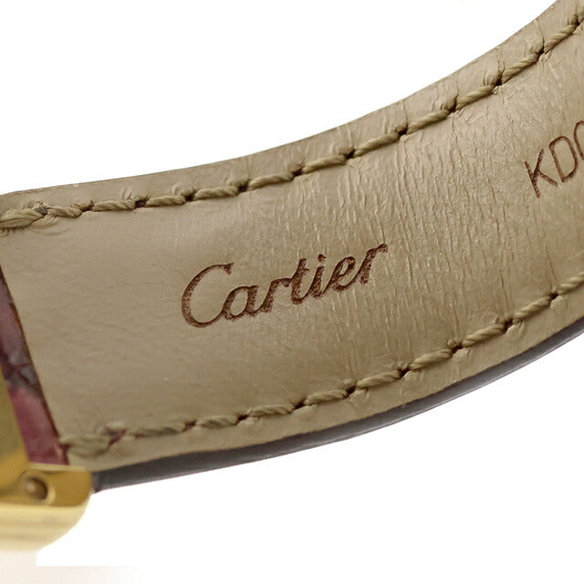 Used Cartier Must Tank Vermeil MM Roman Index Genuine Belt Silver 925 2415 Watch Brand Ladies UW-CA-TK-00004