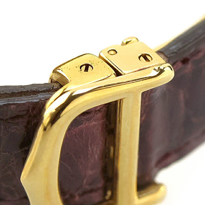 Used Cartier Must Tank Vermeil MM Roman Index Genuine Belt Silver 925 2415 Watch Brand Ladies UW-CA-TK-00004