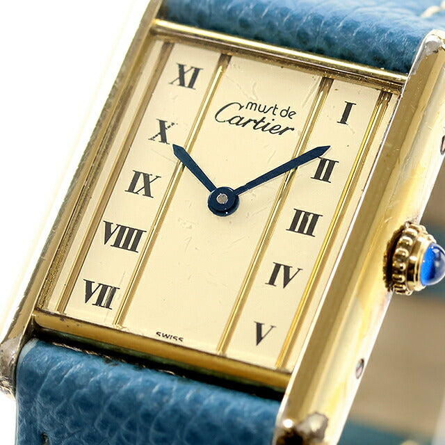 中古 カルティエ Cartier マスト タンク ヴェルメイユ LM 縦 中古 カルティエ Cartier マスト タンク ヴェルメイユ LM 縦