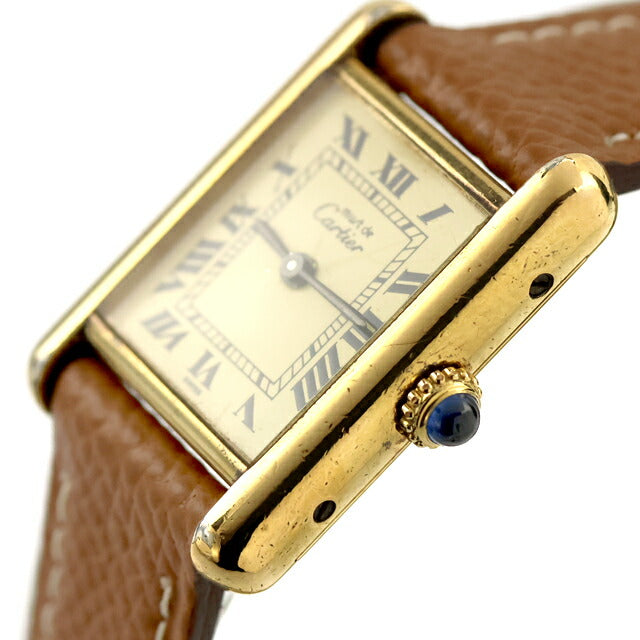 中古 カルティエ Cartier マストタンク ヴェルメイユ SM 手巻き 