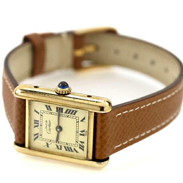 中古 カルティエ Cartier マストタンク ヴェルメイユ SM 手巻き 