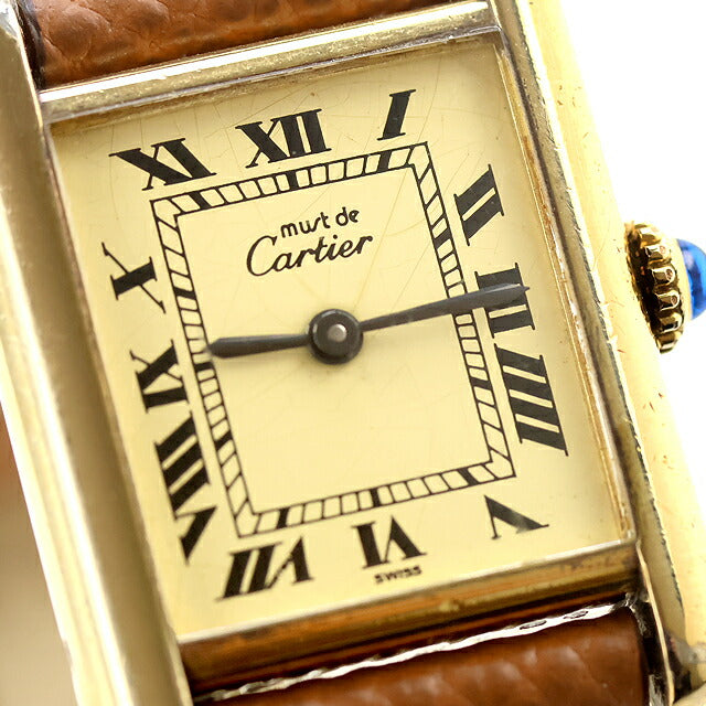 中古 カルティエ Cartier マストタンク ヴェルメイユ SM 手巻き