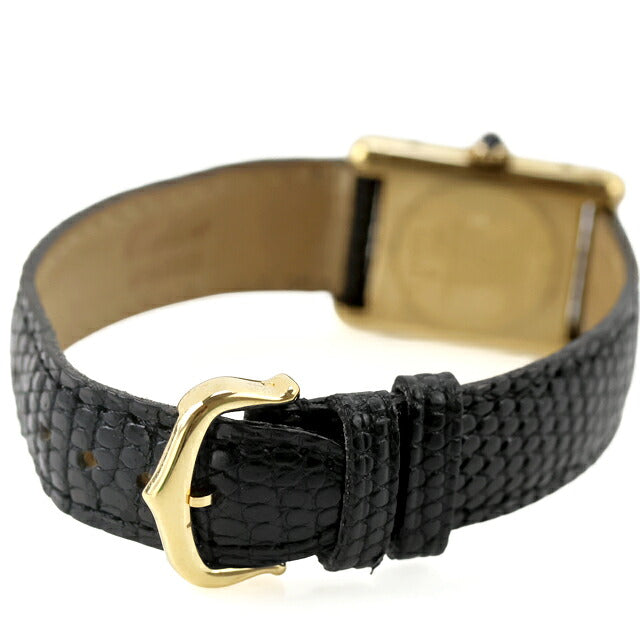 中古 カルティエ Cartier マストタンク SM ヴェルメイユ ローマ ブラック SV925 純正ベルト マストタンクSM アナログ 腕時計 レディース UW-CA-TK-00009
