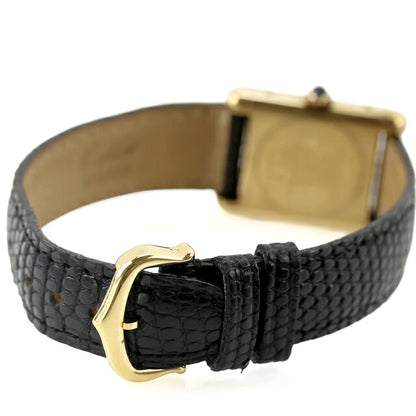 中古 カルティエ Cartier マストタンク SM ヴェルメイユ ローマ ブラック SV925 純正ベルト マストタンクSM アナログ 腕時計 レディース UW-CA-TK-00009