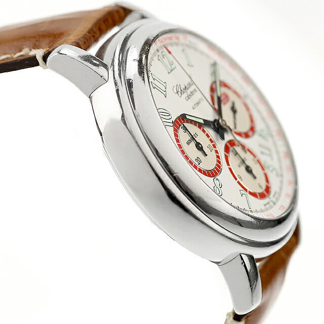 中古 ベルト交換済 ショパール Chopard ミッレミリア クロノグラフ デイト 16/8316 アナログ 腕時計 ブランド メンズ ホワイト 白 UW-CP-MM-00001