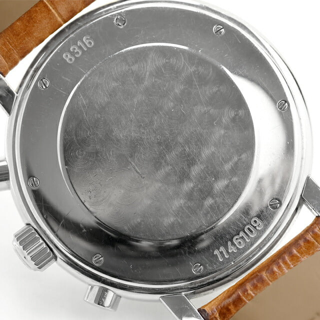 中古 ベルト交換済 ショパール Chopard ミッレミリア クロノグラフ デイト 16/8316 アナログ 腕時計 ブランド メンズ ホワイト 白 UW-CP-MM-00001