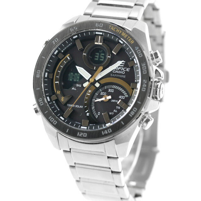 中古 美品 カシオ CASIO エディフィス ソーラー アナデジ スマートフォンリンク ECB-900YDB-1CJF アナデジ 腕時計 ブランド メンズ UW-CS-ED-00001