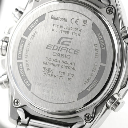 中古 美品 カシオ CASIO エディフィス ソーラー アナデジ スマートフォンリンク ECB-900YDB-1CJF アナデジ 腕時計 ブランド メンズ UW-CS-ED-00001