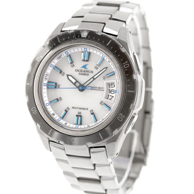 中古 カシオ CASIO オシアナス カシャロ OCEANUS 電波ソーラー OCW-P100TD-7AJF アナログ 腕時計 ブランド メンズ ホワイト 白 UW-CS-OS-00001