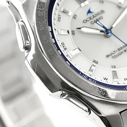 中古 カシオ CASIO オシアナス マルチバンド6 OCEANUS チタン OCW-T100TD-7AJF アナログ 腕時計 ブランド メンズ ホワイト 白 UW-CS-OS-00002