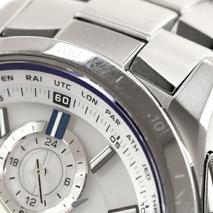 中古 カシオ CASIO オシアナス マルチバンド6 OCEANUS チタン OCW-T1000-7AJF アナログ 腕時計 ブランド メンズ ホワイト 白 UW-CS-OS-00003