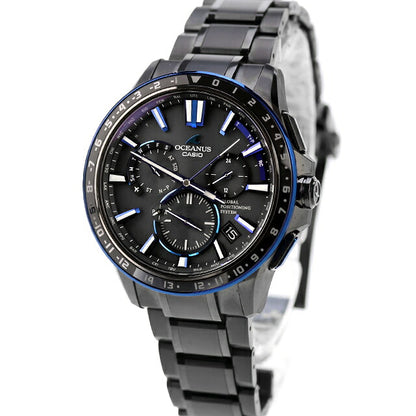 中古 カシオ CASIO オシアナス GPSハイブリッド電波ソーラー ブラックチタン セラミックベゼル OCW-G1200B-1JF アナログ 腕時計 ブランド メンズ UW-CS-OS-00004
