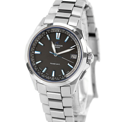 中古 カシオ CASIO オシアナス 電波ソーラー 3針デイト チタン シンプル ビジネス スーツ OCW-S100-1AJF アナログ 腕時計 ブランド メンズ UW-CS-OS-00005