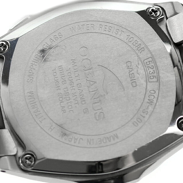 中古 カシオ CASIO オシアナス 電波ソーラー 3針デイト チタン シンプル ビジネス スーツ OCW-S100-1AJF アナログ 腕時計 ブランド メンズ UW-CS-OS-00005
