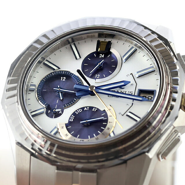 中古 超美品 カシオ CASIO オシアナス マンタ 世界100本限定 カットサファイアガラスベゼル 切子 ソーラー電波 OCW-S6000PBS-7AJR 腕時計 メンズ UW-CS-OS-00006