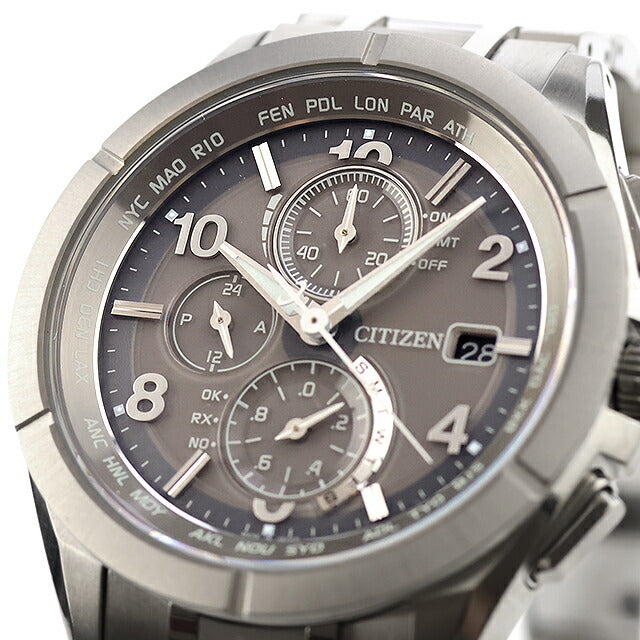 Used, beautiful condition, CITIZEN Atessa Frozen Gray Limited Model Limited Edition 1,400 pieces Duratect AT8160-55H Multi-hand analog watch UW-CT-AT-00017