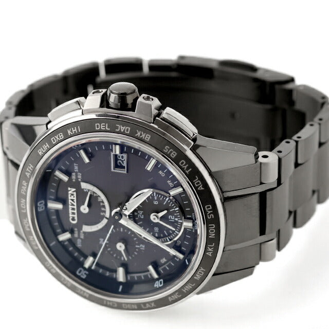 Used, beautiful condition, CITIZEN Atessa Double Direct Flight Titanium World Time AT9025-55E Multi-hand analog watch brand for men UW-CT-AT-00018